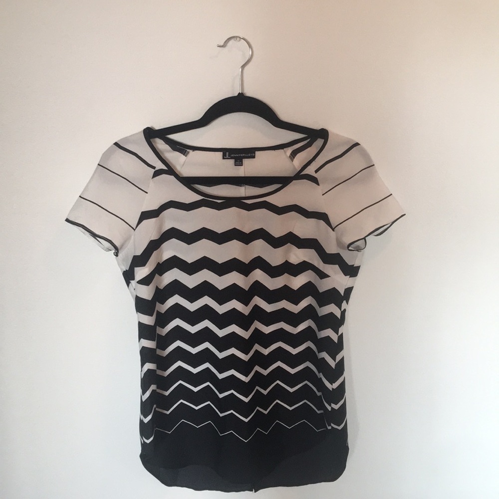NWOT Black and White Blouse